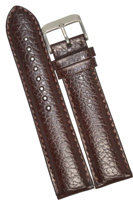 SURU Padded Ogive Tip Tapered R6 18 mm Genuine Leather Watch Strap(Maroon)