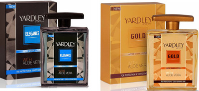 YARDLEY 1 Elegance,1Gold After Shaving Lotion For Men 100 Ml Pack Of 2(200 ml)