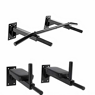 ks creations Heavy wall mount Dip Bar & chin up bar combo Chin-up Bar(Black)
