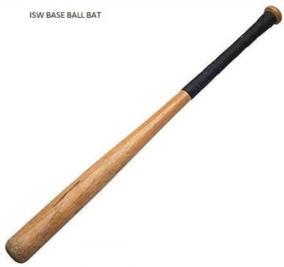 isw Wooden Baseball Bat Full Size | Soft Hand Grip | Highly Durable Maple Baseball  Bat For 15+ Yrs(780 g)