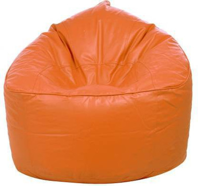Devogue XXL Chair Bean Bag Cover  (Without Beans)(Orange)