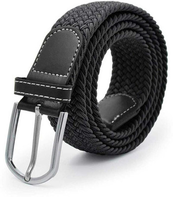 SPRINGY Men & Women Casual Black Canvas Belt