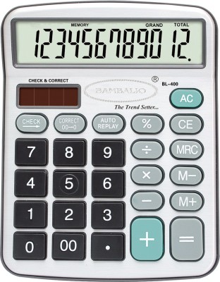BAMBALIO BL400 Big Display & Metallic Panel 3 Years Warranty Basic  Calculator(12 Digit)