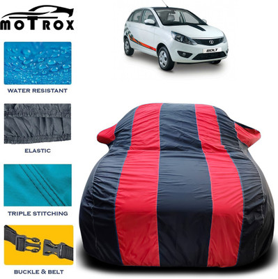 MoTRoX Car Cover For Tata Bolt (With Mirror Pockets)(Red, Black)