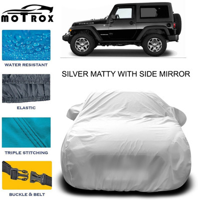 MoTRoX Car Cover For Mahindra Thar (With Mirror Pockets)(Silver)