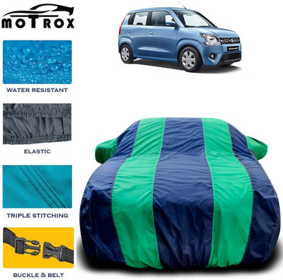 MoTRoX Car Cover For Maruti Suzuki Wagon R 1.0 (With Mirror Pockets)(Green, Blue, For 2020 Models)
