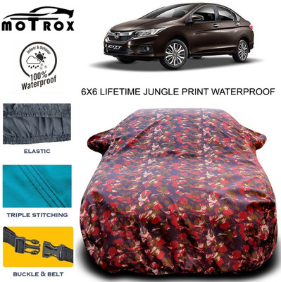 MoTRoX Car Cover For Honda City i-Dtec (With Mirror Pockets)(Multicolor)