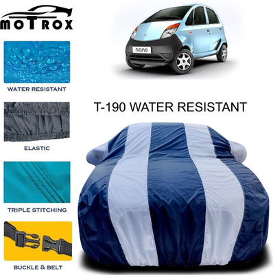 MoTRoX Car Cover For Tata Nano (With Mirror Pockets)(White)