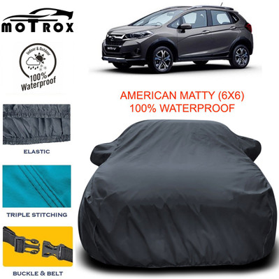 MoTRoX Car Cover For Honda WRV (With Mirror Pockets)(Grey)