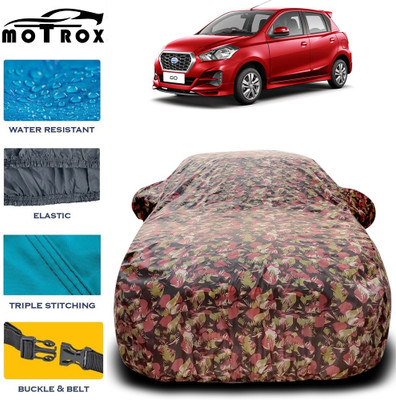 MoTRoX Car Cover For Nissan Go (With Mirror Pockets)(Multicolor)