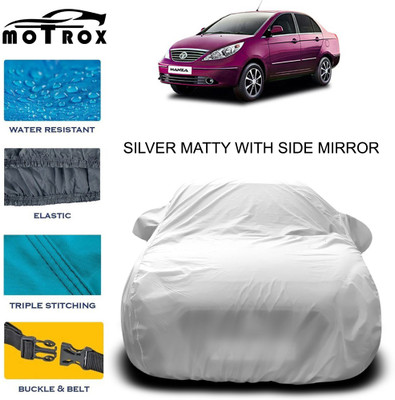 MoTRoX Car Cover For Tata Manza (With Mirror Pockets)(Silver)