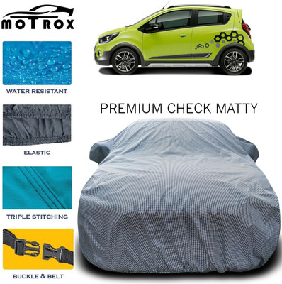 MoTRoX Car Cover For Chevrolet Beat (With Mirror Pockets)(Grey)