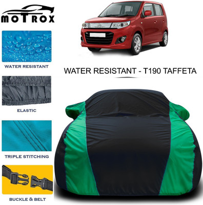 MoTRoX Car Cover For Maruti Suzuki WagonR Stingray(Green, Blue)