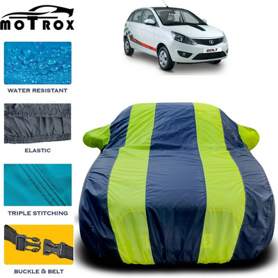 MoTRoX Car Cover For Tata Bolt (With Mirror Pockets)(Green, Blue)