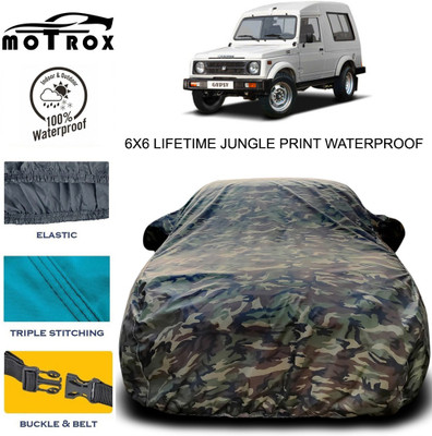 MoTRoX Car Cover For Maruti Suzuki Gypsy (With Mirror Pockets)(Multicolor)