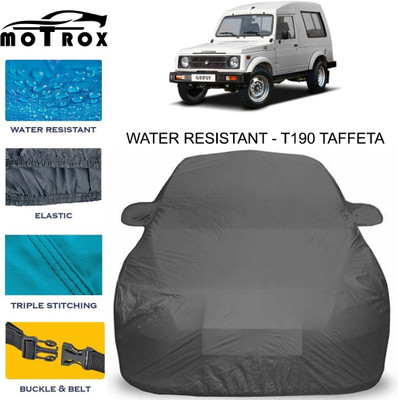 MoTRoX Car Cover For Maruti Suzuki Gypsy (With Mirror Pockets)(Grey)