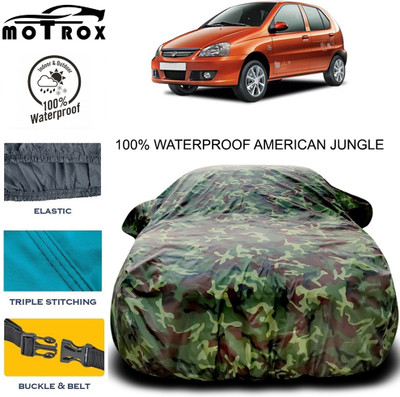 MoTRoX Car Cover For Tata Indica (With Mirror Pockets)(Green)