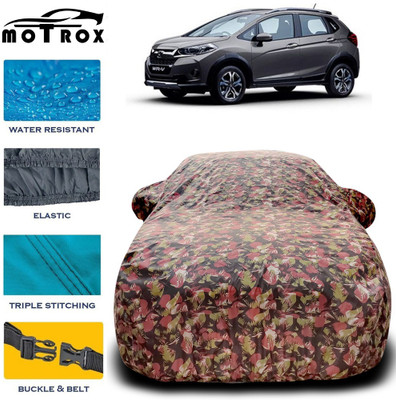 MoTRoX Car Cover For Honda WRV (With Mirror Pockets)(Multicolor)