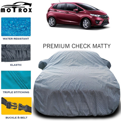 MoTRoX Car Cover For Honda Jazz (With Mirror Pockets)(Grey)