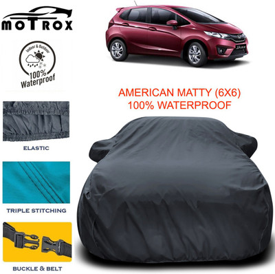 MoTRoX Car Cover For Honda Jazz (With Mirror Pockets)(Grey)