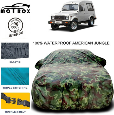 MoTRoX Car Cover For Maruti Suzuki Gypsy (With Mirror Pockets)(Multicolor)