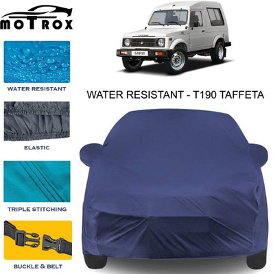 MoTRoX Car Cover For Maruti Suzuki Gypsy (With Mirror Pockets)(Blue)