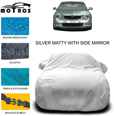 MoTRoX Car Cover For Skoda Laura (With Mirror Pockets)(Silver)