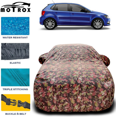 MoTRoX Car Cover For Volkswagen Polo GT (With Mirror Pockets)(Brown)