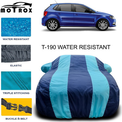 MoTRoX Car Cover For Volkswagen Polo GT (With Mirror Pockets)(Blue)