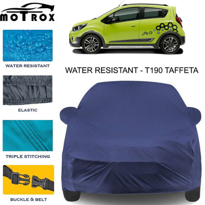 MoTRoX Car Cover For Chevrolet Beat (With Mirror Pockets)(Blue)