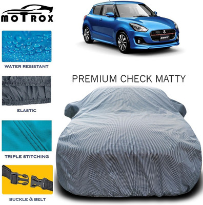 MoTRoX Car Cover For Maruti Suzuki Swift RS (With Mirror Pockets)(Grey)