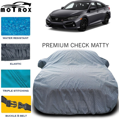 MoTRoX Car Cover For Honda Civic (With Mirror Pockets)(Grey)