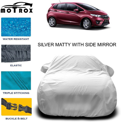 MoTRoX Car Cover For Honda Jazz (With Mirror Pockets)(Silver)