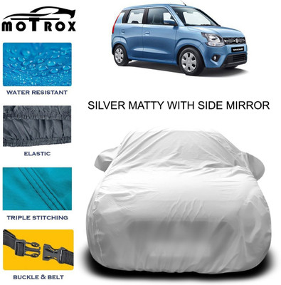 MoTRoX Car Cover For Maruti Suzuki Wagon R 1.0 (With Mirror Pockets)(Silver, For 2020 Models)