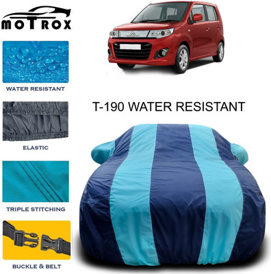 MoTRoX Car Cover For Maruti Suzuki WagonR Stingray (With Mirror Pockets)(Blue)
