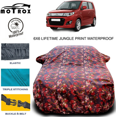MoTRoX Car Cover For Maruti Suzuki WagonR Stingray (With Mirror Pockets)(Green)
