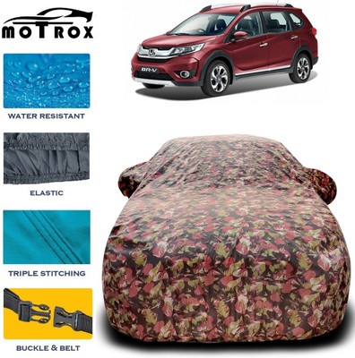 MoTRoX Car Cover For Honda BRV (With Mirror Pockets)(Brown)