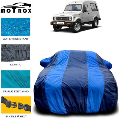 MoTRoX Car Cover For Maruti Suzuki Gypsy (With Mirror Pockets)(Blue)