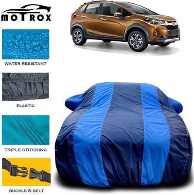 MoTRoX Car Cover For Honda WR-V (With Mirror Pockets)(Blue)