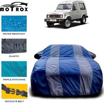 MoTRoX Car Cover For Maruti Suzuki Gypsy (With Mirror Pockets)(Grey)