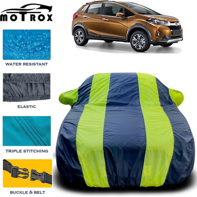 MoTRoX Car Cover For Honda WR-V (With Mirror Pockets)(Green, Blue)