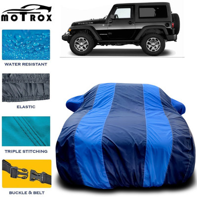 MoTRoX Car Cover For Mahindra Thar (With Mirror Pockets)(Blue)