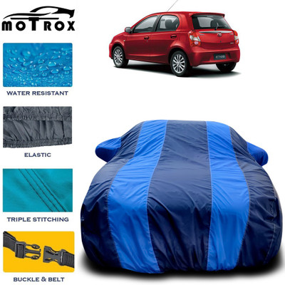 MoTRoX Car Cover For Toyota Etios Liva (With Mirror Pockets)(Blue)