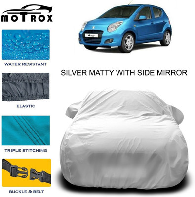 MoTRoX Car Cover For Maruti Suzuki A-Star (With Mirror Pockets)(Silver)