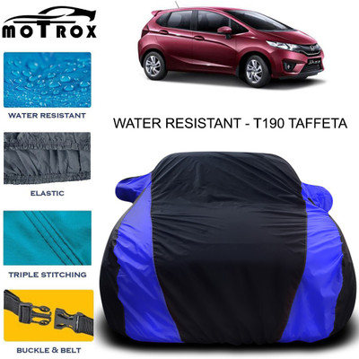 MoTRoX Car Cover For Honda Jazz (With Mirror Pockets)(Blue)