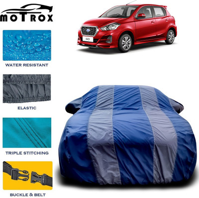 MoTRoX Car Cover For Nissan Go (With Mirror Pockets)(Grey)