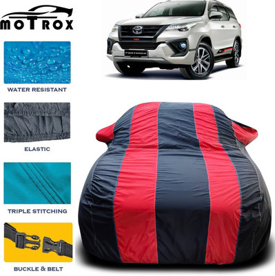 MoTRoX Car Cover For Toyota New Fortuner (With Mirror Pockets)(Red)