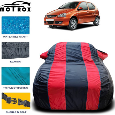 MoTRoX Car Cover For Tata Indica (With Mirror Pockets)(Red)