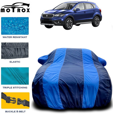 MoTRoX Car Cover For Maruti Suzuki S-Cross (With Mirror Pockets)(Blue)