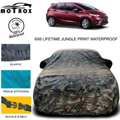 MoTRoX Car Cover For Honda Jazz (With Mirror Pockets)(Multicolor)